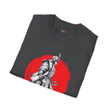 Red Moon Rising Japanese Samurai T Shirt, Asian Graphic Tee, Bushido Warrior Shirt