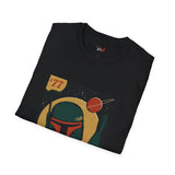 77 Bounty Hunter Blaster Retro Space T Shirt, Vintage Sci Fi Graphic Tee, Galaxy Shirt