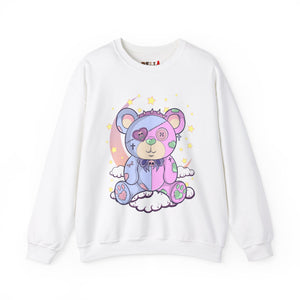 Pink Blue Pastel Teddy Bear Sweatshirt