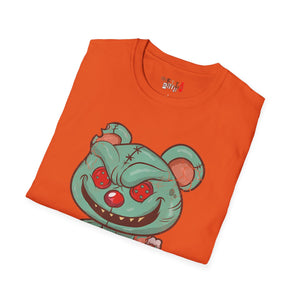 Evil Patched Teddy Bear Unisex Softstyle T-Shirt