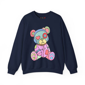 Pink Heart Eye Teddy Bear Sweatshirt