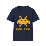 Pew Pew Invader Alien T Shirt for Men/Women, Funny UFO Shirt, Sci Fi Graphic Tee