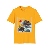 Samurai Kitty Duel Japanese Samurai T Shirt, Asian Graphic Tee, Bushido Warrior Shirt