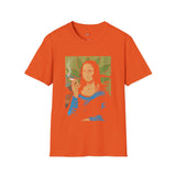 Smoking Mona Lisa Funny Weed T Shirt, Cannabis Graphic Tee, 420 Stoner Shirt