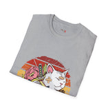 Banadaged Kitty Japanese Samurai T Shirt, Asian Graphic Tee, Bushido Warrior Shirt