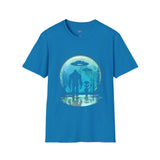 Bigfoot and  Alien T Shirt for Men/Women, Funny UFO Shirt, Sci Fi Graphic Tee