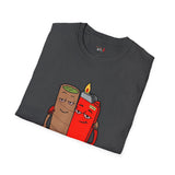 Blunt & Lighter Homies for Life Funny Weed T Shirt, Cannabis Graphic Tee, 420 Stoner Shirt