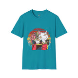 Banadaged Kitty Japanese Samurai T Shirt, Asian Graphic Tee, Bushido Warrior Shirt