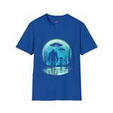 Bigfoot and  Alien T Shirt for Men/Women, Funny UFO Shirt, Sci Fi Graphic Tee