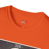 The Moon XVIII Tarot Card T Shirt, Mystic Graphic Tee, Spiritual Shirt