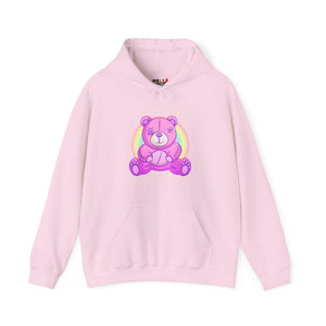 Purple Stitches Teddy Bear Hoodie