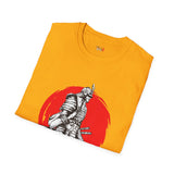 Red Moon Rising Japanese Samurai T Shirt, Asian Graphic Tee, Bushido Warrior Shirt