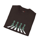 Walking Across Abbey Road Alien T Shirt for Men/Women, Funny UFO Shirt, Sci Fi Graphic Tee