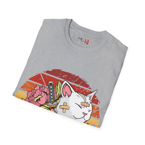 Bandaged Samurai Cat Unisex Softstyle T-Shirt