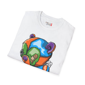 Tired Colorful Bear Unisex Softstyle T-Shirt