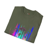 Dino Abduction Alien T Shirt for Men/Women, Funny UFO Shirt, Sci Fi Graphic Tee