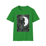 Black Cat The Moon XVII Tarot Card T Shirt, Mystic Graphic Tee, Spiritual Shirt