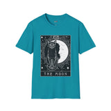 Black Cat The Moon XVII Tarot Card T Shirt, Mystic Graphic Tee, Spiritual Shirt