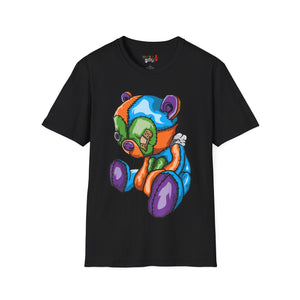 Tired Colorful Bear Unisex Softstyle T-Shirt