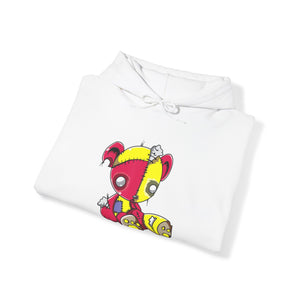 Red Yellow Patches Teddy Bear Hoodie