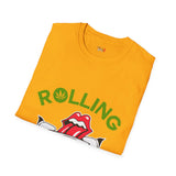 Green Rolling Stoned Funny Weed T Shirt, Cannabis Graphic Tee, 420 Stoner Shirt