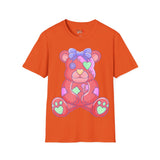 Orange Heart Eye Teddy Bear T-shirt