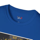 The Tower XVI Tarot Card T Shirt, Mystic Graphic Tee, Spiritual Shirt