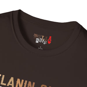 Melanin Queen Nutrition Facts Unisex Softstyle T-Shirt