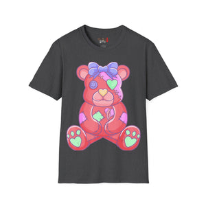 Orange Heart Eye Teddy Bear T-shirt