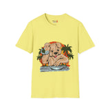 DJ Teddy Bear Unisex Softstyle T-Shirt