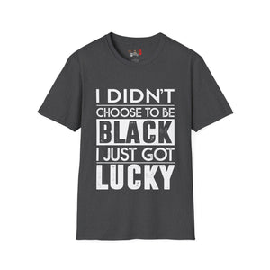 I didn't choose to be black Unisex Softstyle T-Shirt