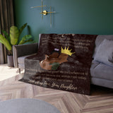 To My Mom From Daughter 2 Crushed Velvet Blanket