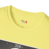 The Moon XVIII Tarot Card T Shirt, Mystic Graphic Tee, Spiritual Shirt