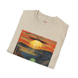 The Scream Van Gogh Alien T Shirt for Men/Women, Funny UFO Shirt, Sci Fi Graphic Tee