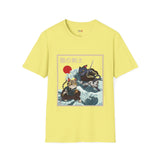 Samurai Kitty Duel Japanese Samurai T Shirt, Asian Graphic Tee, Bushido Warrior Shirt