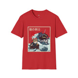 Samurai Kitty Duel Japanese Samurai T Shirt, Asian Graphic Tee, Bushido Warrior Shirt
