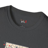 Dual Sword Fem Warrior Japanese Samurai T Shirt, Asian Graphic Tee, Bushido Warrior Shirt