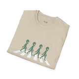Walking Across Abbey Road Alien T Shirt for Men/Women, Funny UFO Shirt, Sci Fi Graphic Tee