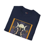 XVIII The Moon Goddess Hecate Tarot Card T Shirt, Mystic Graphic Tee, Spiritual Shirt