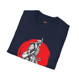 Red Moon Rising Japanese Samurai T Shirt, Asian Graphic Tee, Bushido Warrior Shirt