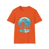Bigfoot and  Alien T Shirt for Men/Women, Funny UFO Shirt, Sci Fi Graphic Tee