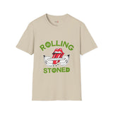 Green Rolling Stoned Funny Weed T Shirt, Cannabis Graphic Tee, 420 Stoner Shirt