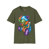 Tired Colorful Bear Unisex Softstyle T-Shirt