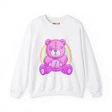 Purple Stitches Teddy Bear Sweatshirt