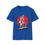 Red Moon Rising Japanese Samurai T Shirt, Asian Graphic Tee, Bushido Warrior Shirt