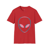 Neon Glitch Alien T Shirt for Men/Women, Funny UFO Shirt, Sci Fi Graphic Tee