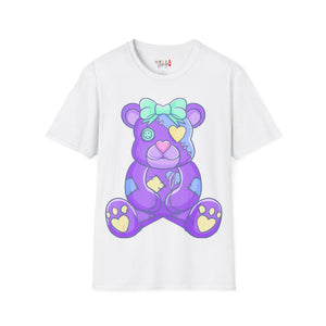 Purple Heart Eye Teddy Bear T-shirt