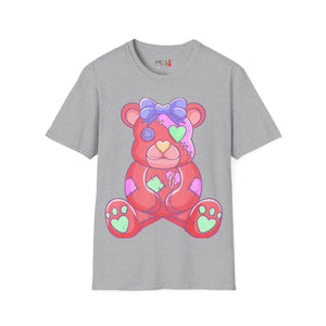 Orange Heart Eye Teddy Bear T-shirt