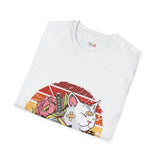 Banadaged Kitty Japanese Samurai T Shirt, Asian Graphic Tee, Bushido Warrior Shirt