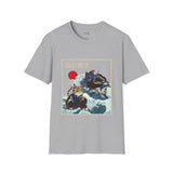 Samurai Kitty Duel Japanese Samurai T Shirt, Asian Graphic Tee, Bushido Warrior Shirt